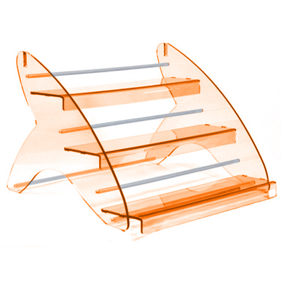 Espositore in plexiglass Avatar arancione fluo