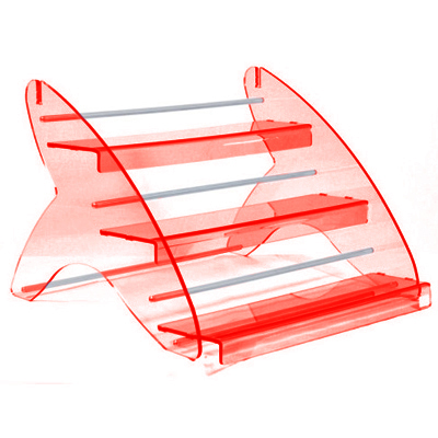Espositore in plexiglass Avatar rosso fluo