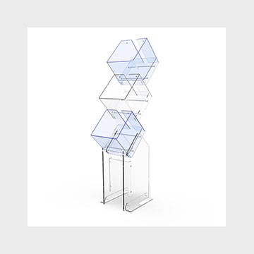 Plexiglass display stand Fly Box Cube3