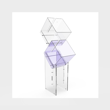 Plexiglass display stand Fly Box